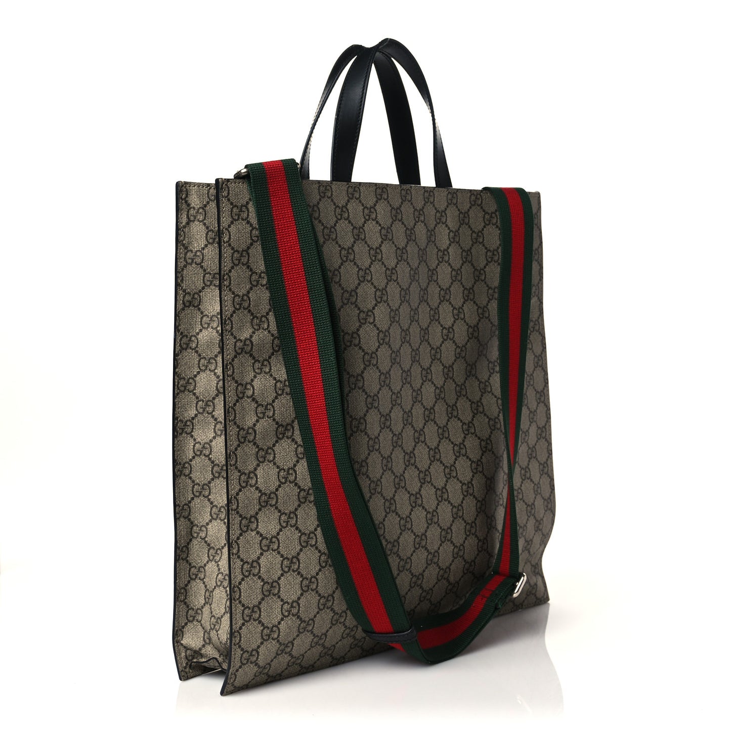 Soft GG Supreme Monogram Web Vertical Tote Black