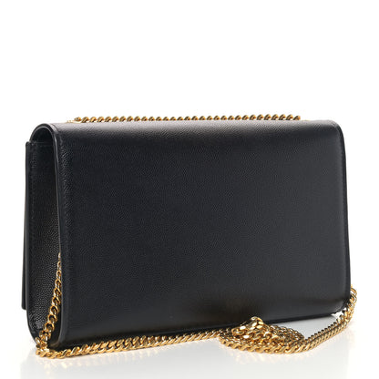 Saint Laurent Grain De Poudre Medium Classic Monogram Kate Satchel Black 2 of 4