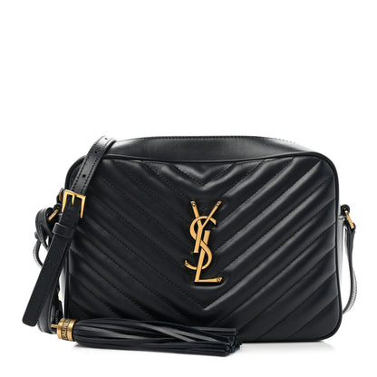 Saint Laurent Calfskin Matelasse Monogram Lou Camera Bag Deep Marine 1 of 14