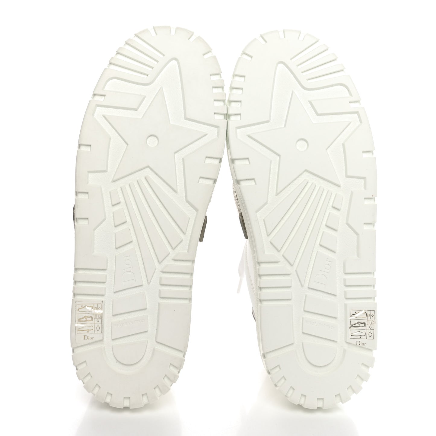 Laminated Calfskin Bi-Color Dior-ID Platform Sneakers 39.5 White Gold