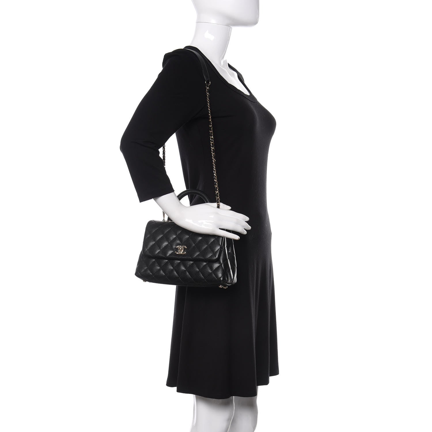 Chanel Caviar Quilted Mini Coco Handle Flap Black 2 of 11