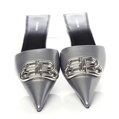 Balenciaga Calfskin BB Pointy Toe Mule 36 Gray 5 of 11