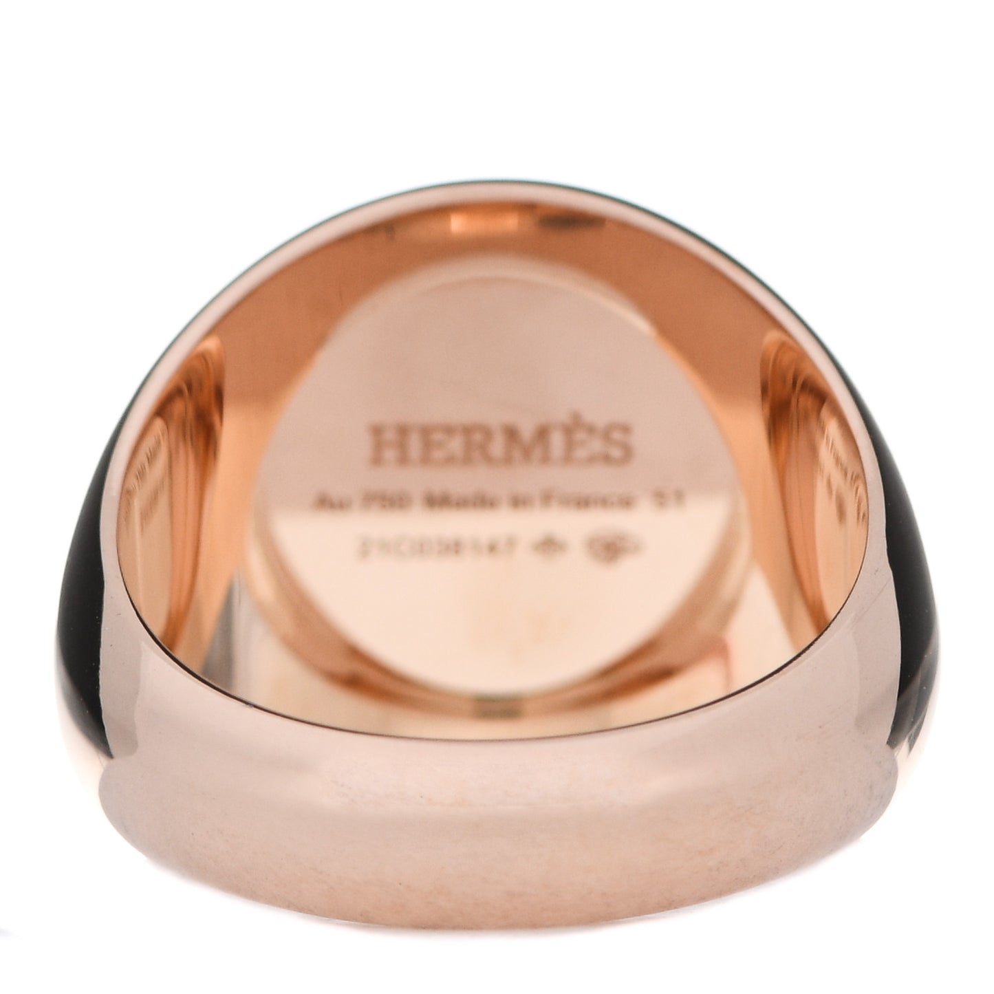 18K Rose Gold PM Ex-Libris Signet Ring 51 5.75