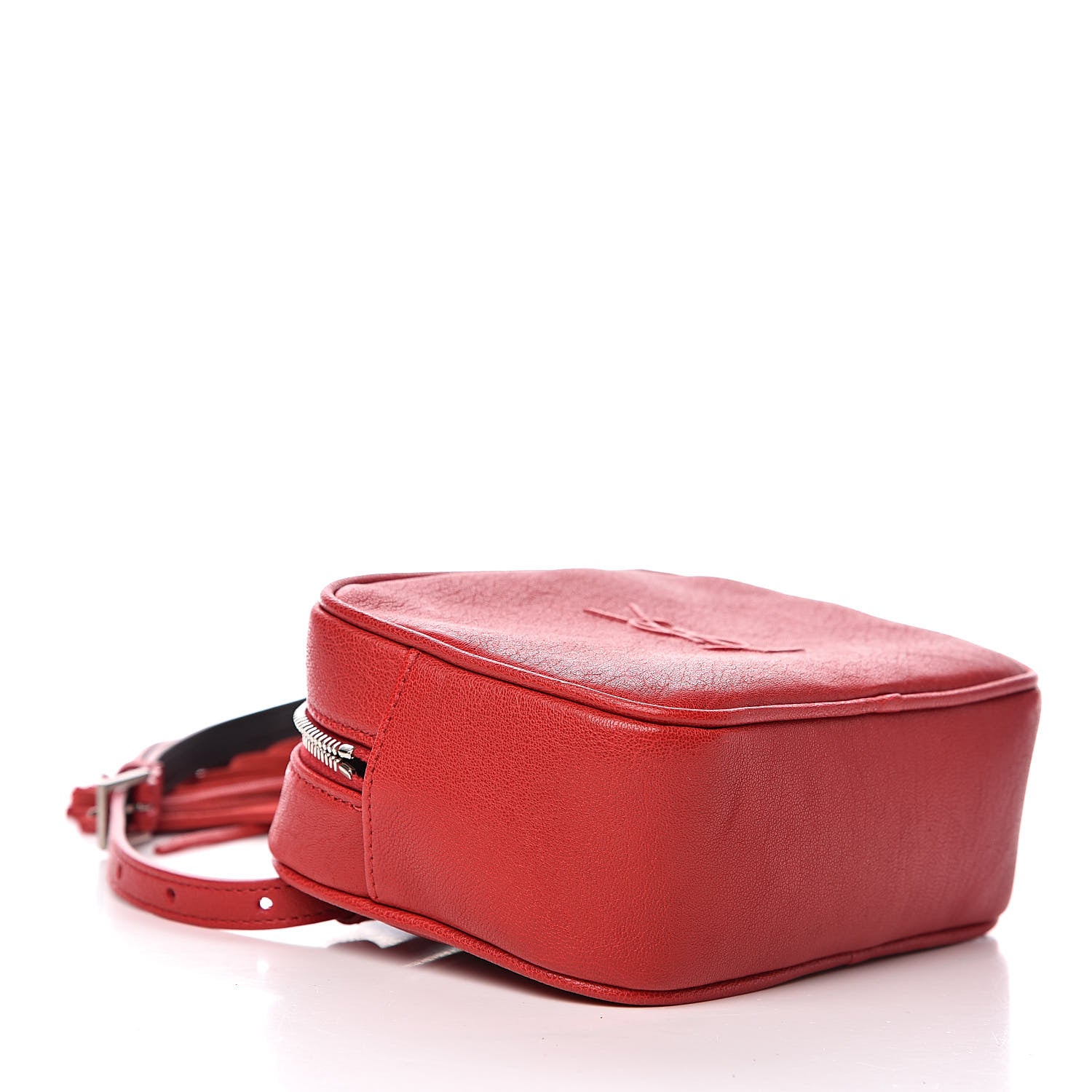 Saint Laurent Lambskin Monogram Lou Belt Bag 85 Red 4 of 9