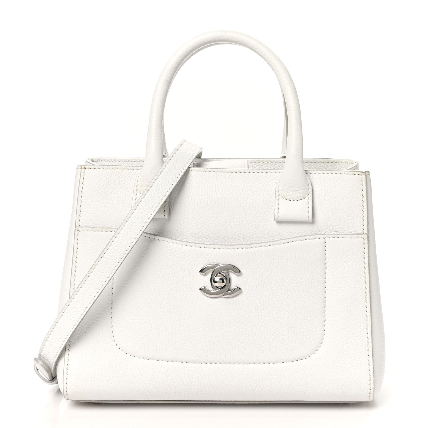 Chanel Grained Calfskin Mini Neo Executive Shopper Tote White 1 of 11