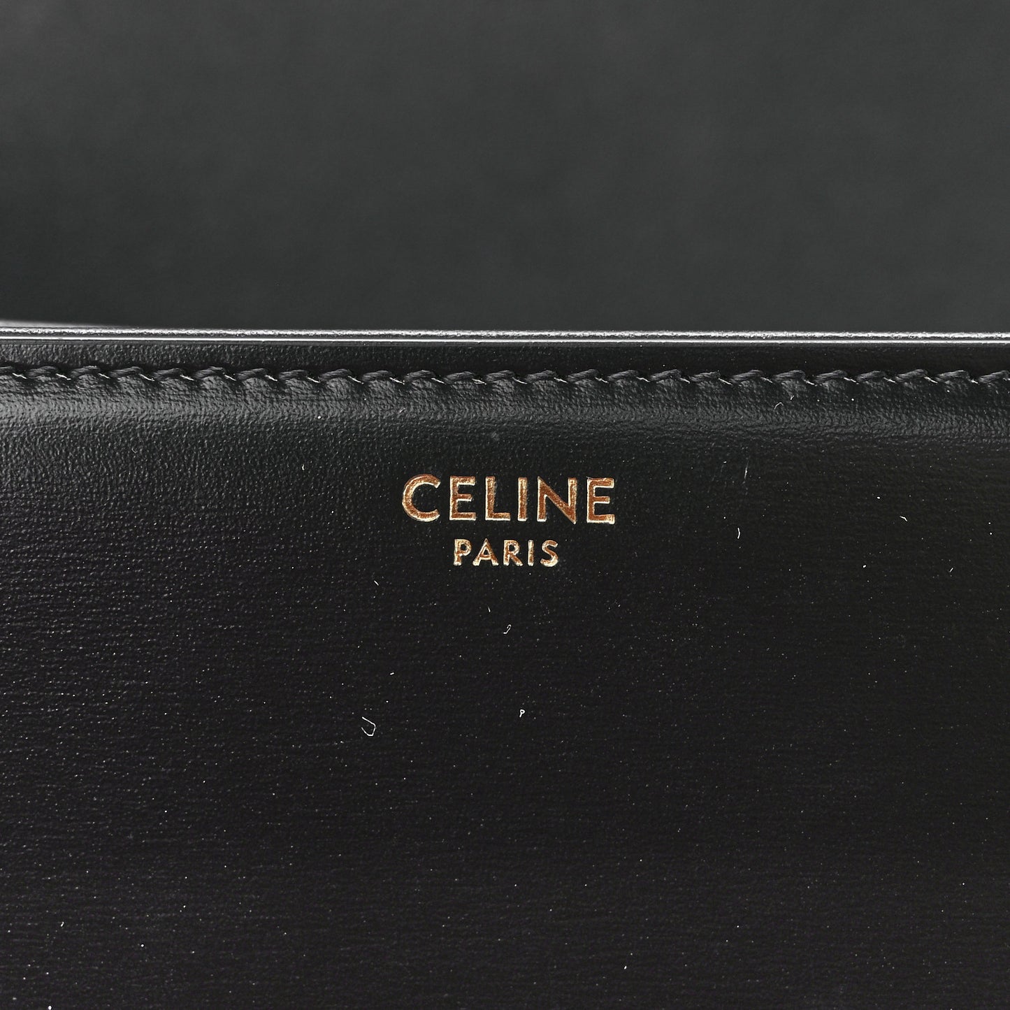 Shiny Calfskin Medium Triomphe Black