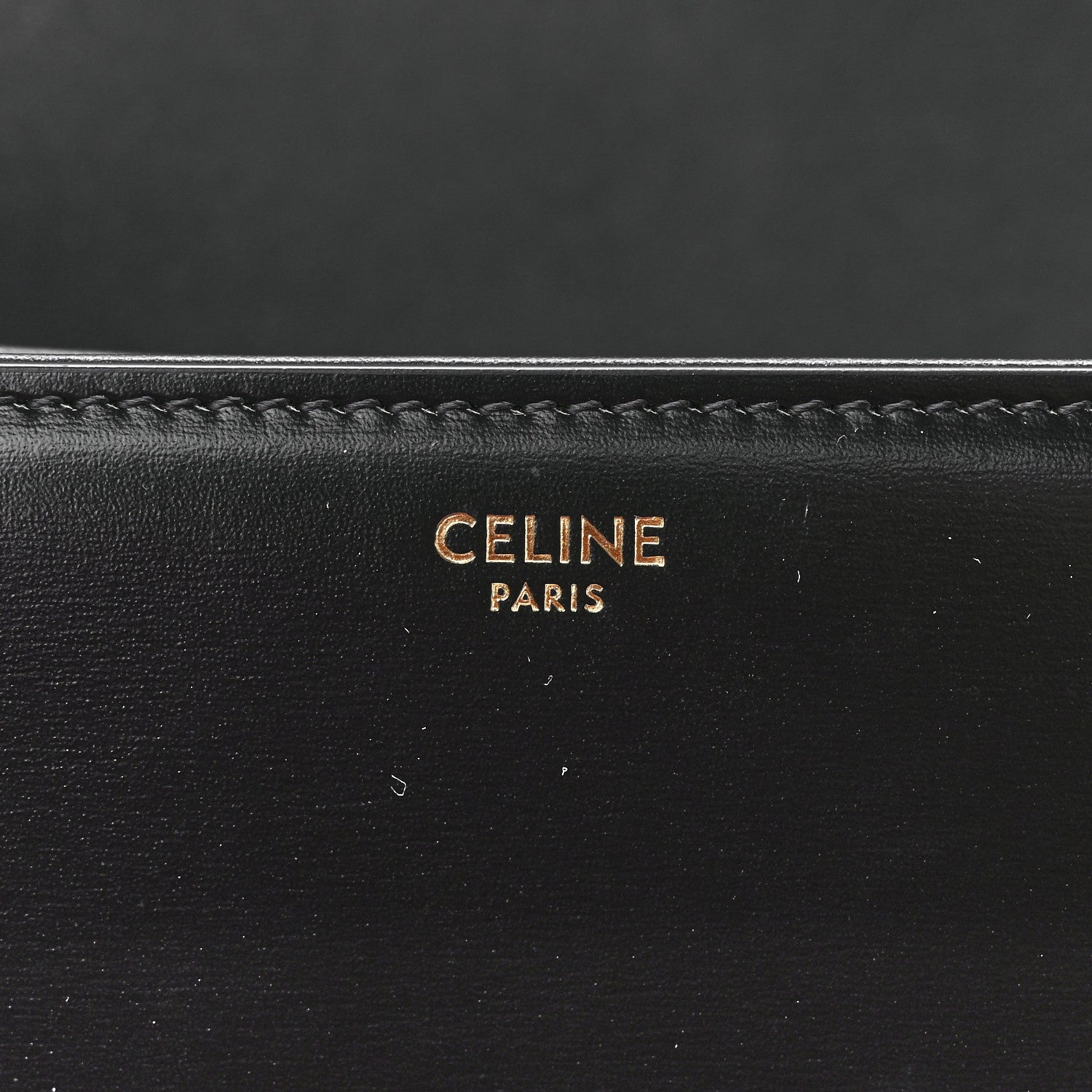Celine Shiny Calfskin Medium Triomphe Black 7 of 11