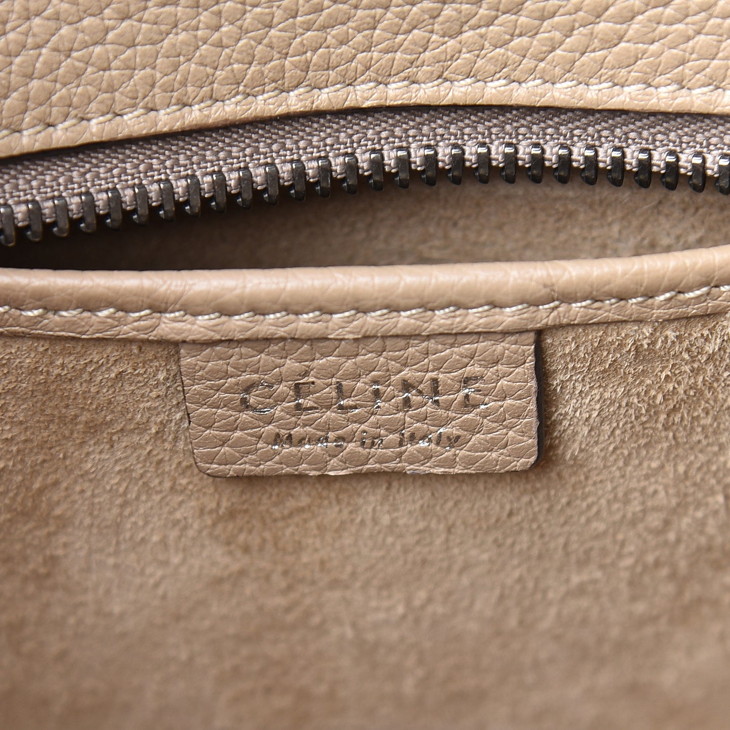 Drummed Calfskin Nano Luggage Dune