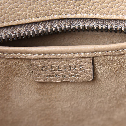 Celine Drummed Calfskin Nano Luggage Dune 6 of 15
