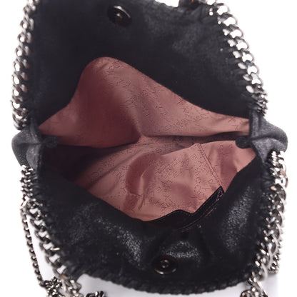 Stella McCartney Shaggy Deer Studded Fringe Mini Falabella Tote Black 6 of 8