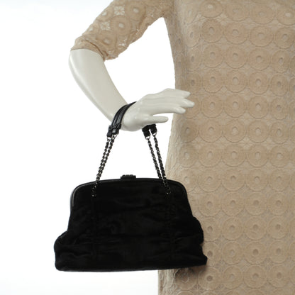 Chanel Pony Hair Small Sharpei Frame Tote Black 2 of 8