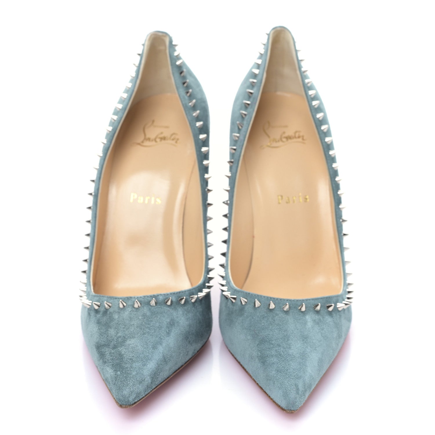 Christian Louboutin Veau Velours Anjalina 100 Pumps 39.5 Everest 2 of 8