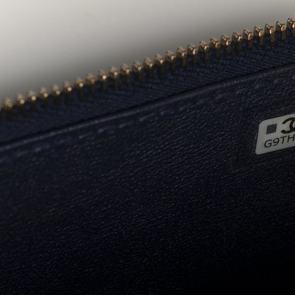 Chanel Lambskin Quilted Small Charming Top Handle Vanity Case With Chain Navy Blue 7 of 11