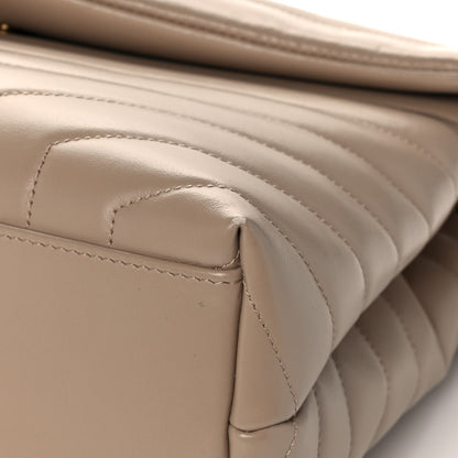 Saint Laurent Calfskin Y Quilted Monogram Medium Loulou Chain Satchel Dark Beige 6 of 14