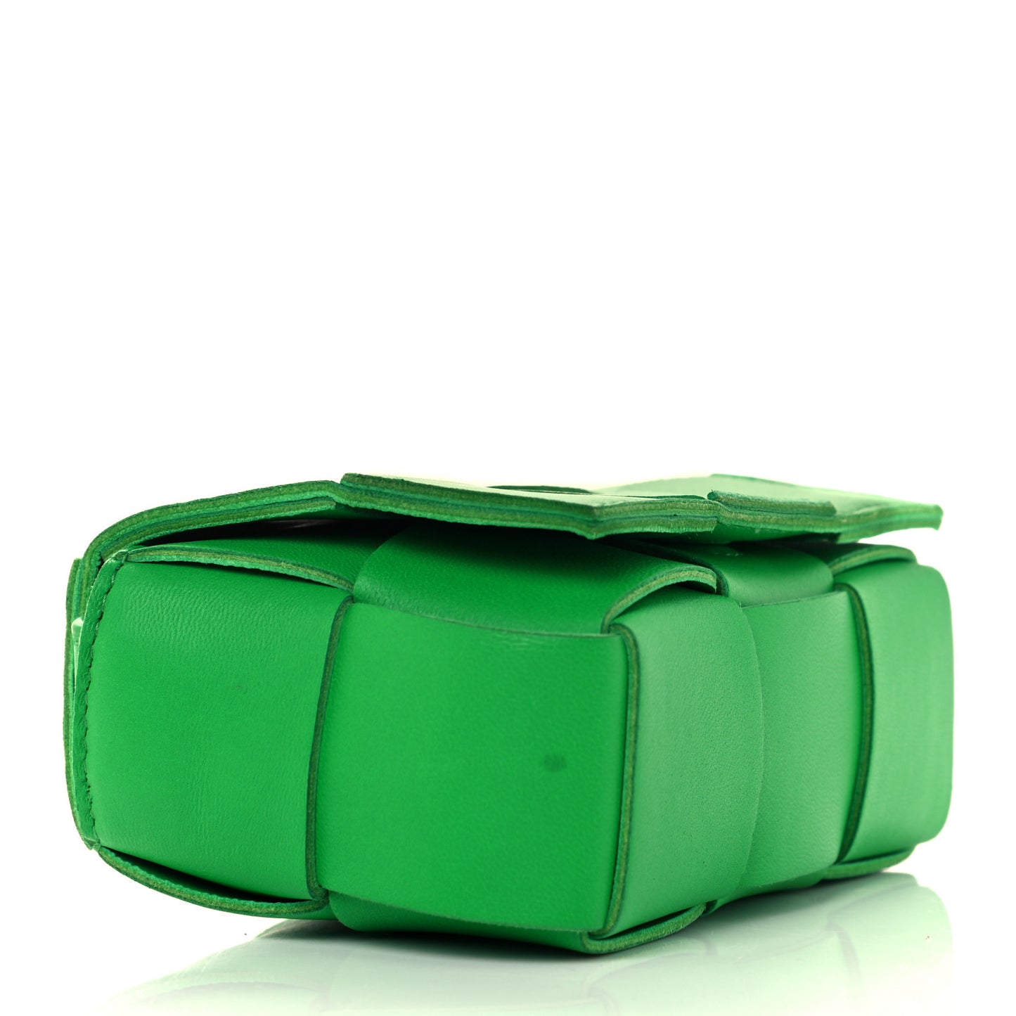Lambskin Maxi Intrecciato Extra Mini Cassette Crossbody Bag Parakeet