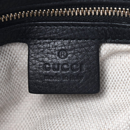 Gucci Pebbled Calfskin Medium Soho Chain Shoulder Bag Black 6 of 10