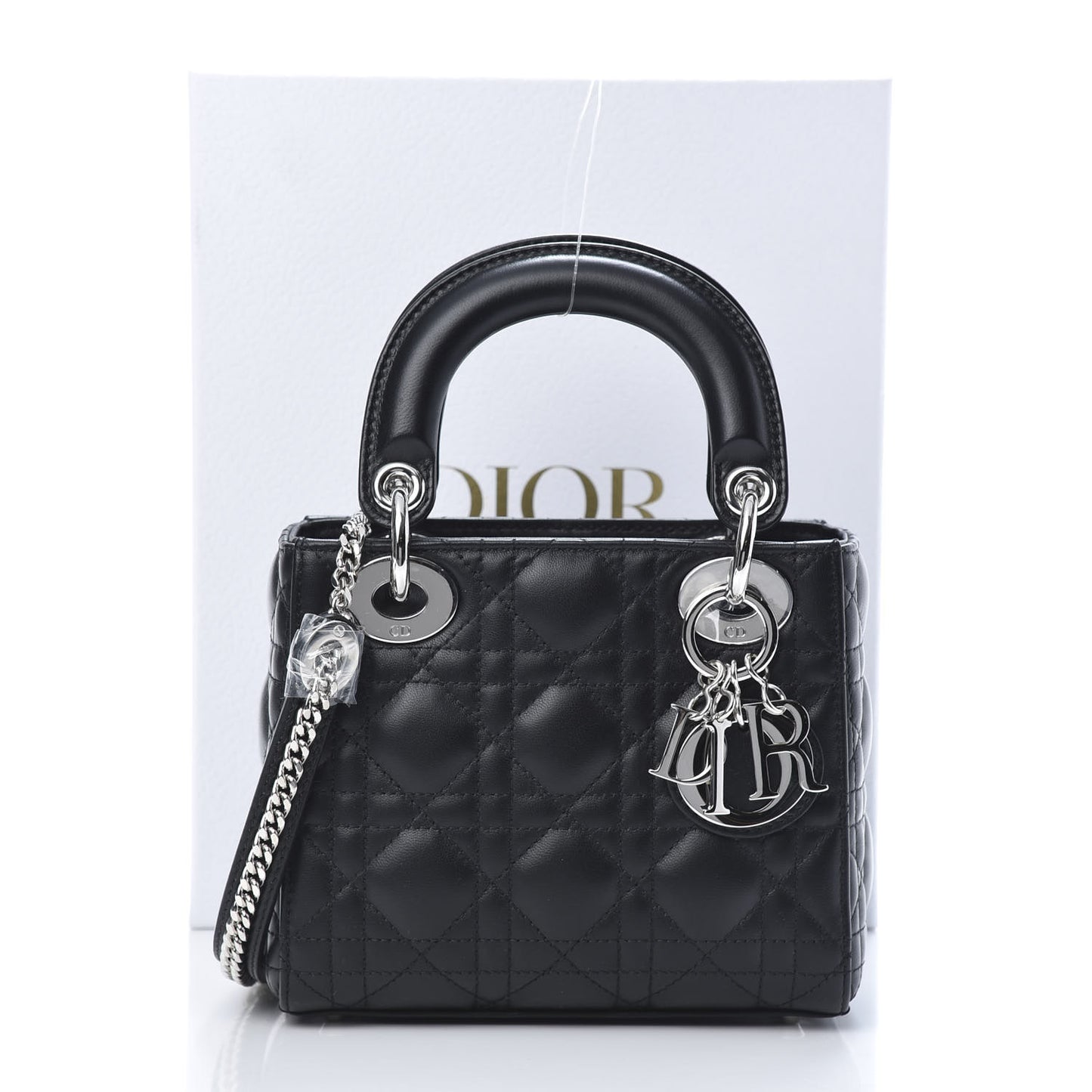 Lambskin Cannage Mini Lady Dior Black
