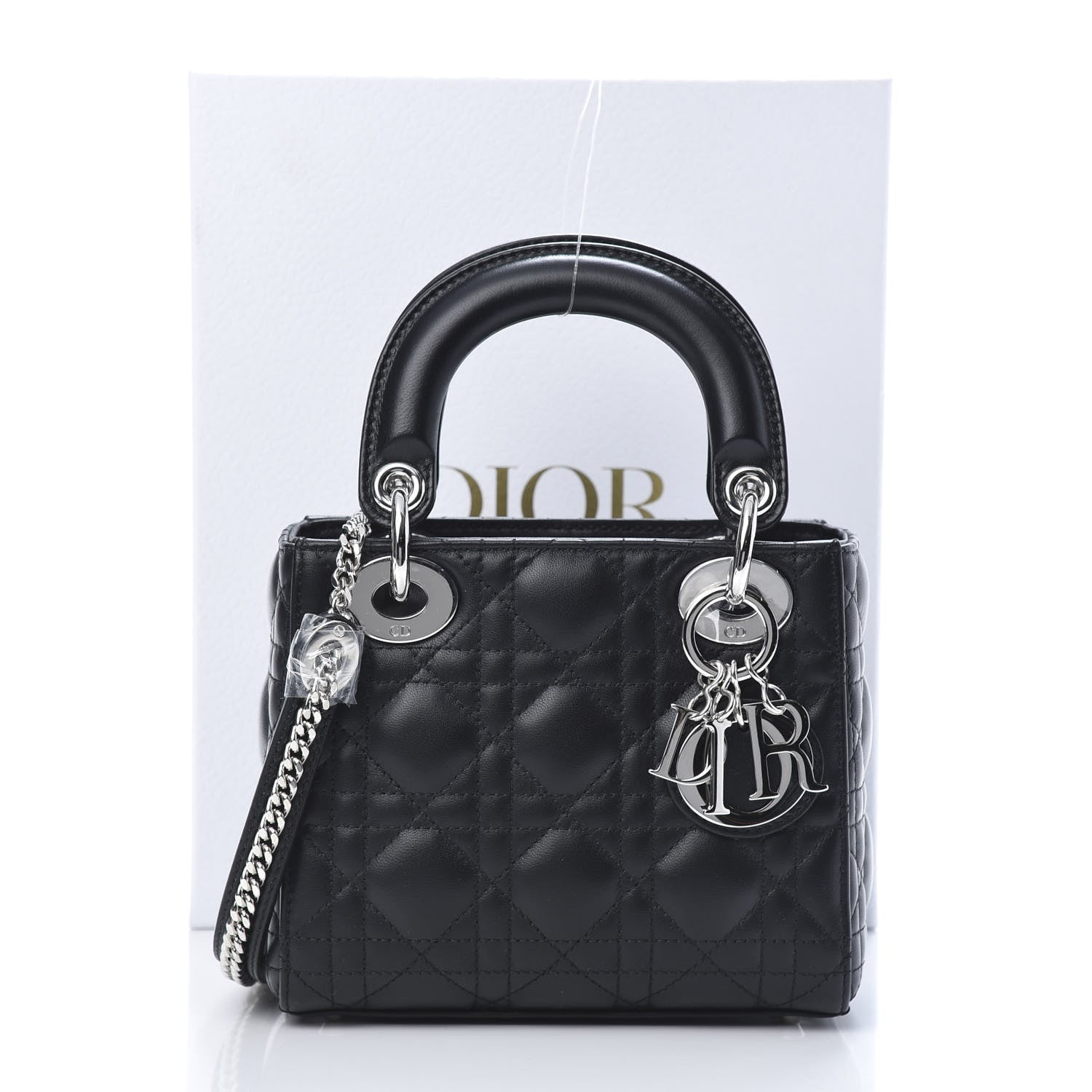 Christian Dior Lambskin Cannage Mini Lady Dior Black 11 of 11