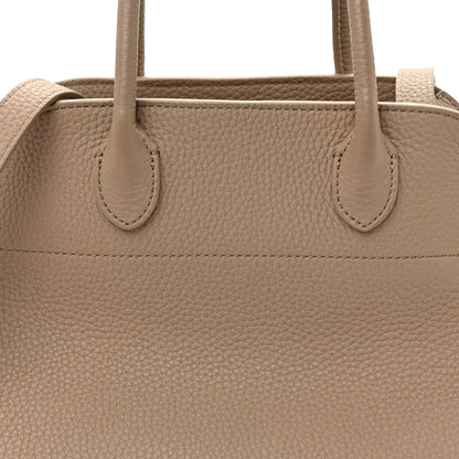 The Row Grained Calfskin Soft Margaux 10 Bag Dark Taupe 7 of 9