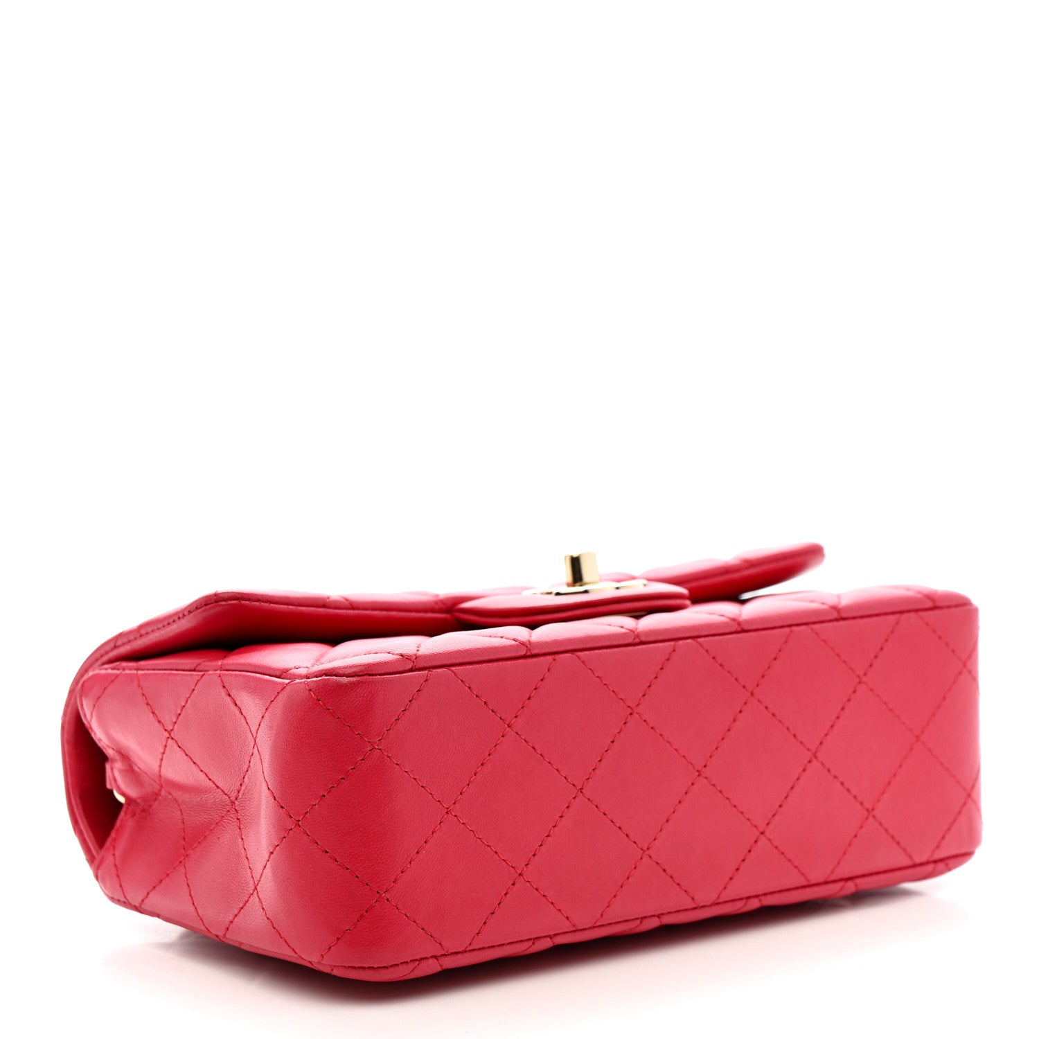 Chanel Lambskin Quilted Mini Rectangular Flap Red 4 of 11