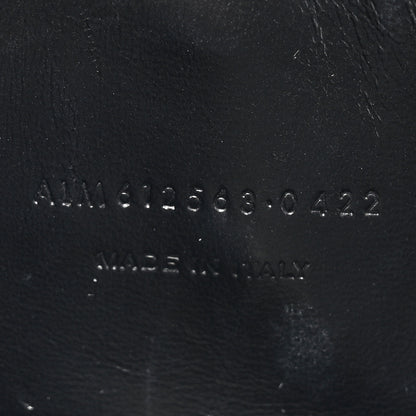 Saint Laurent Patent Calfskin Crocodile Embossed Monogram Mini Lou Camera Bag Black 7 of 12