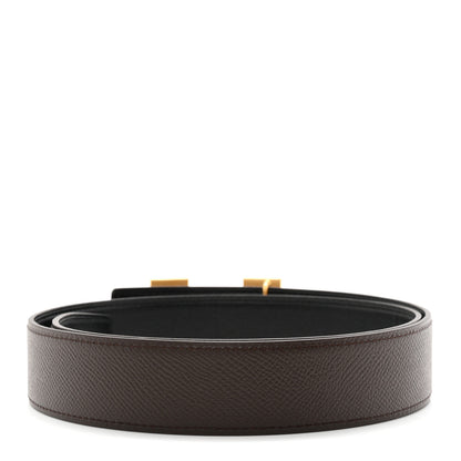 Hermes Epsom Swift 32mm H Belt 80 Chocolate Black 2 of 6