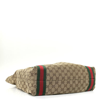 Gucci GG Monogram Medium Web Handle Vertical Tote Dark Brown 4 of 9