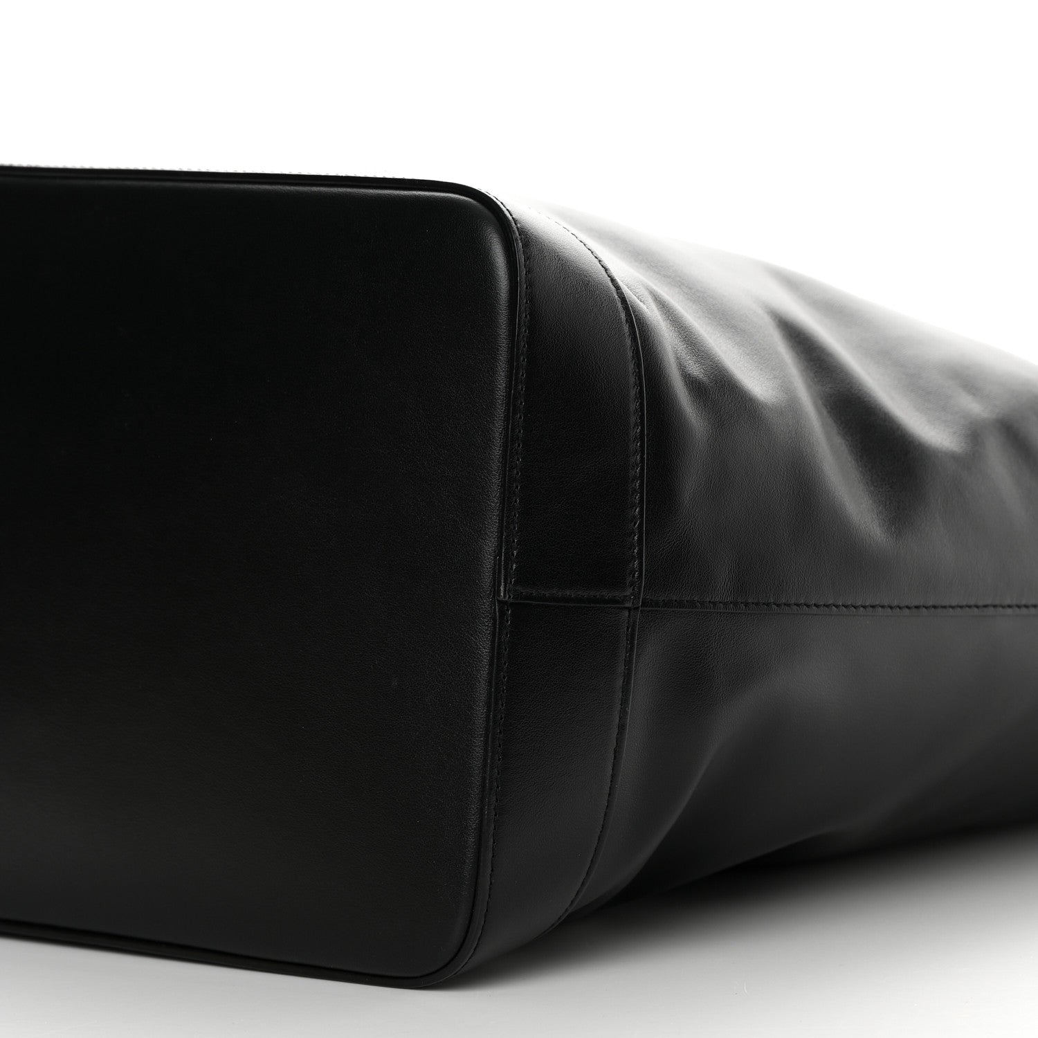 Saint Laurent Calfskin Debossed Teddy Shopping Bag Black 10 of 10