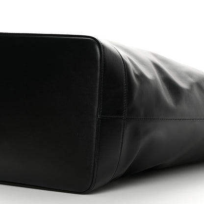 Saint Laurent Calfskin Debossed Teddy Shopping Bag Black 10 of 10