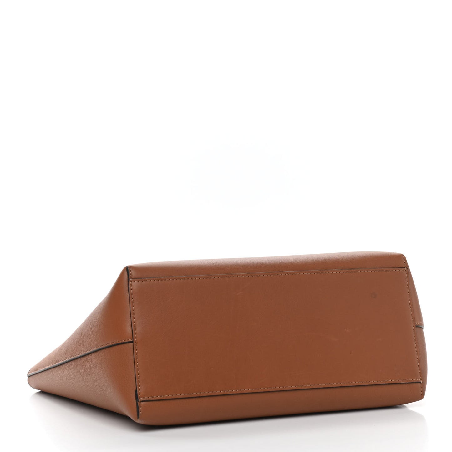 Smooth Calfskin Small Anagram Tote Tan