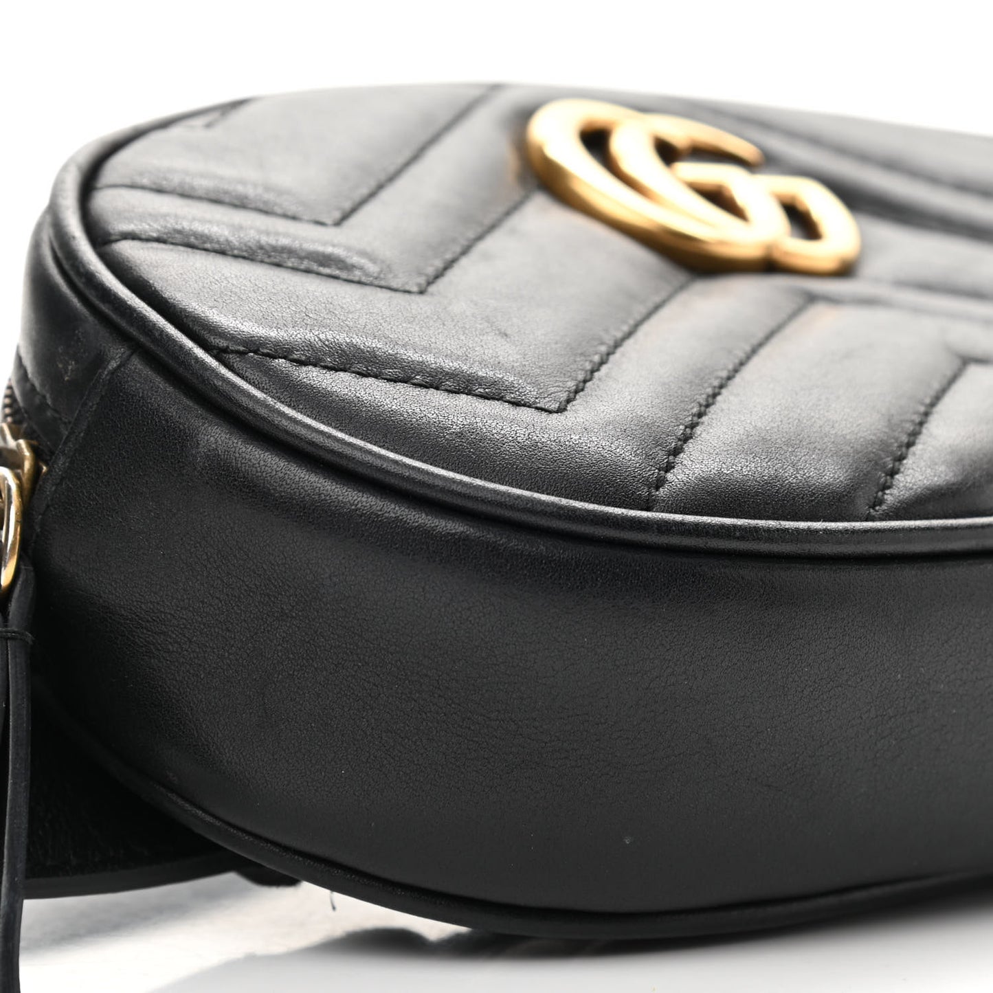 Calfskin Matelasse GG Marmont Belt Bag 85 34 Black
