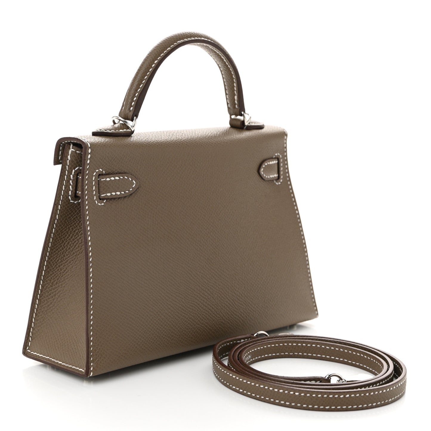 Epsom Mini Kelly Sellier 20 Etoupe