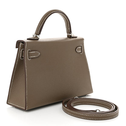 Hermes Epsom Mini Kelly Sellier 20 Etoupe 3 of 11