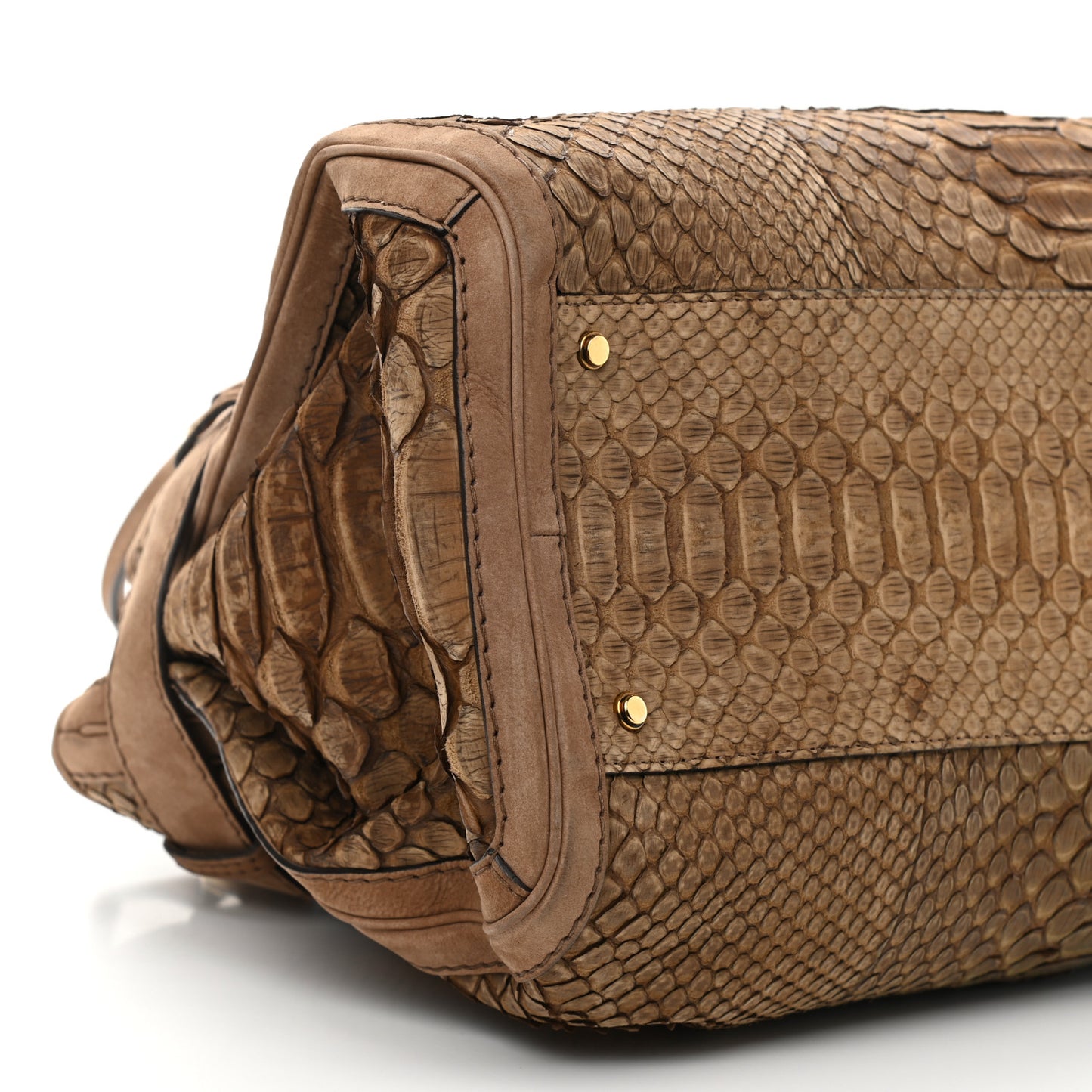 Python Large GG Running Tote Brown