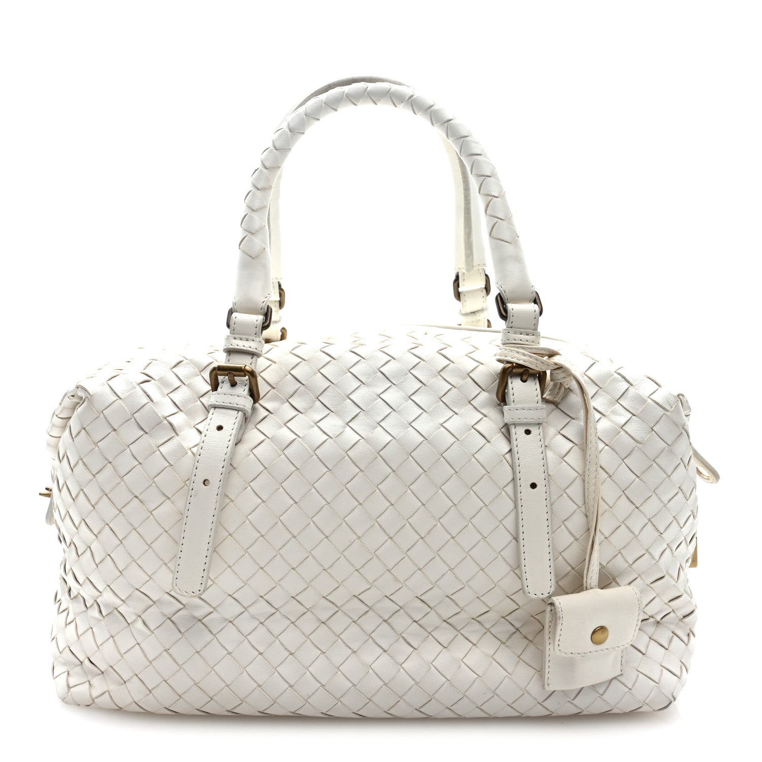Bottega Veneta Nappa Intrecciato Montaigne Bag White 1 of 9