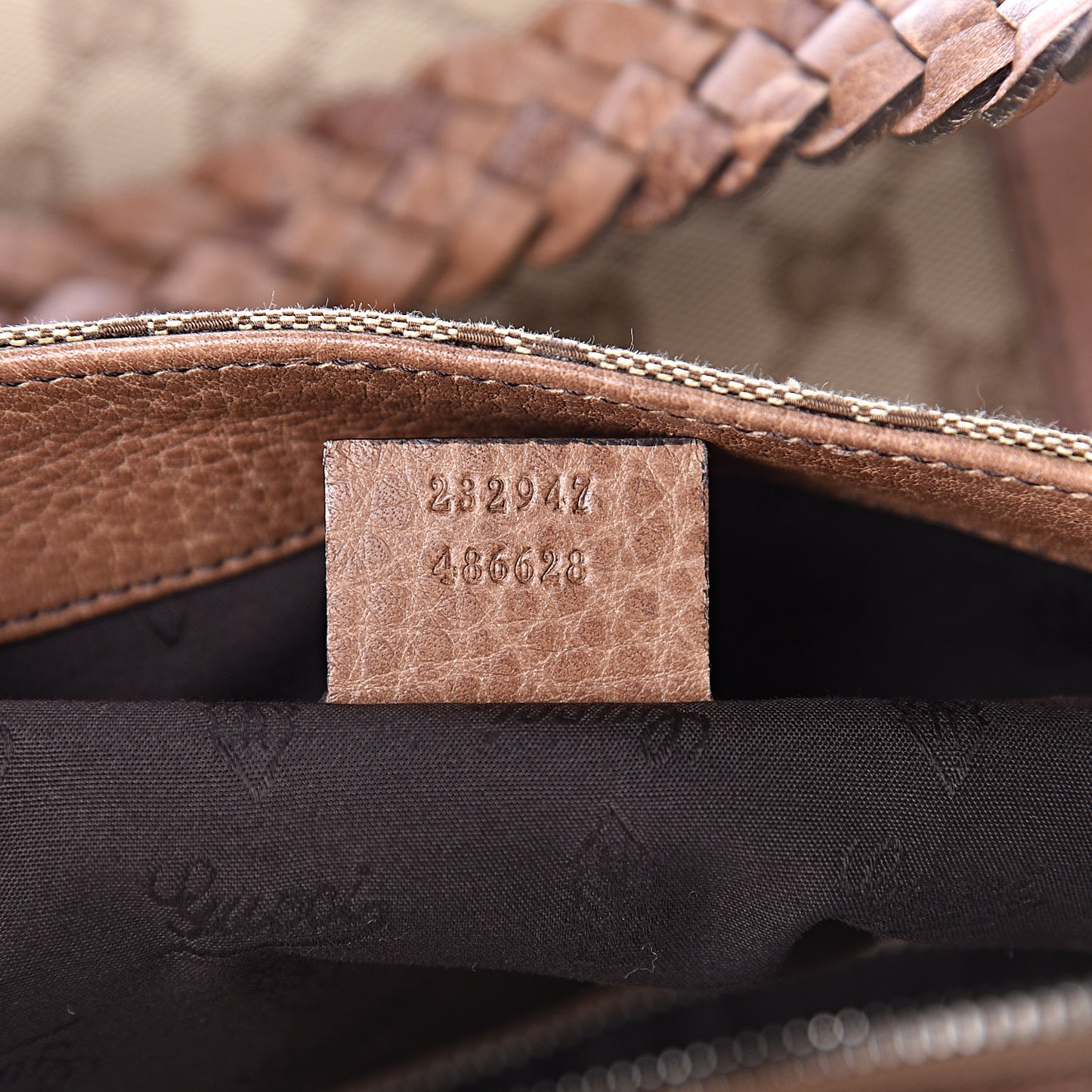 Monogram Medium Bamboo Bar Tote Brown
