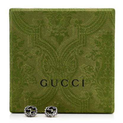 Gucci Sterling Silver Textured Interlocking G Stud Earrings 5 of 5