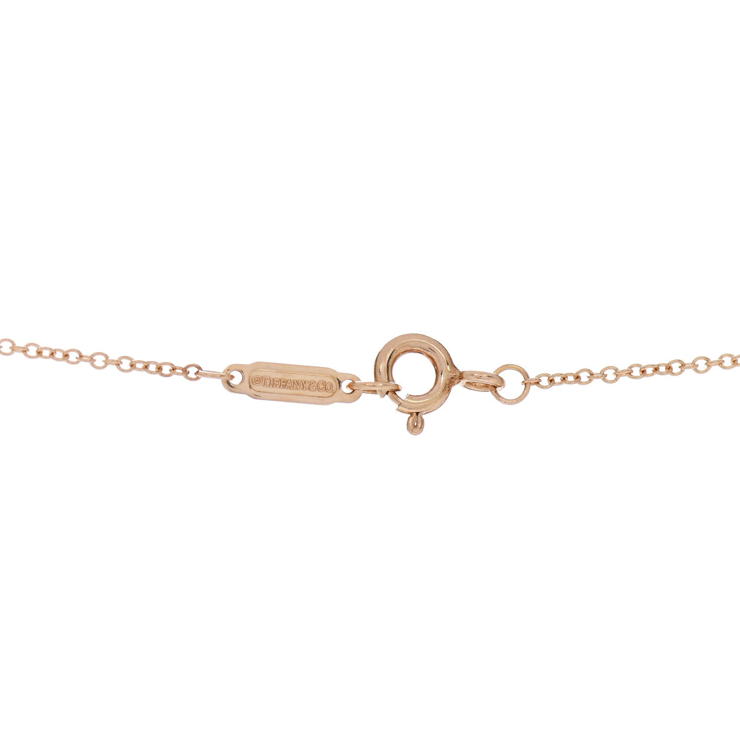 Tiffany 18K Rose Gold Diamond Victoria Vine Circle Pendant Necklace 4 of 4
