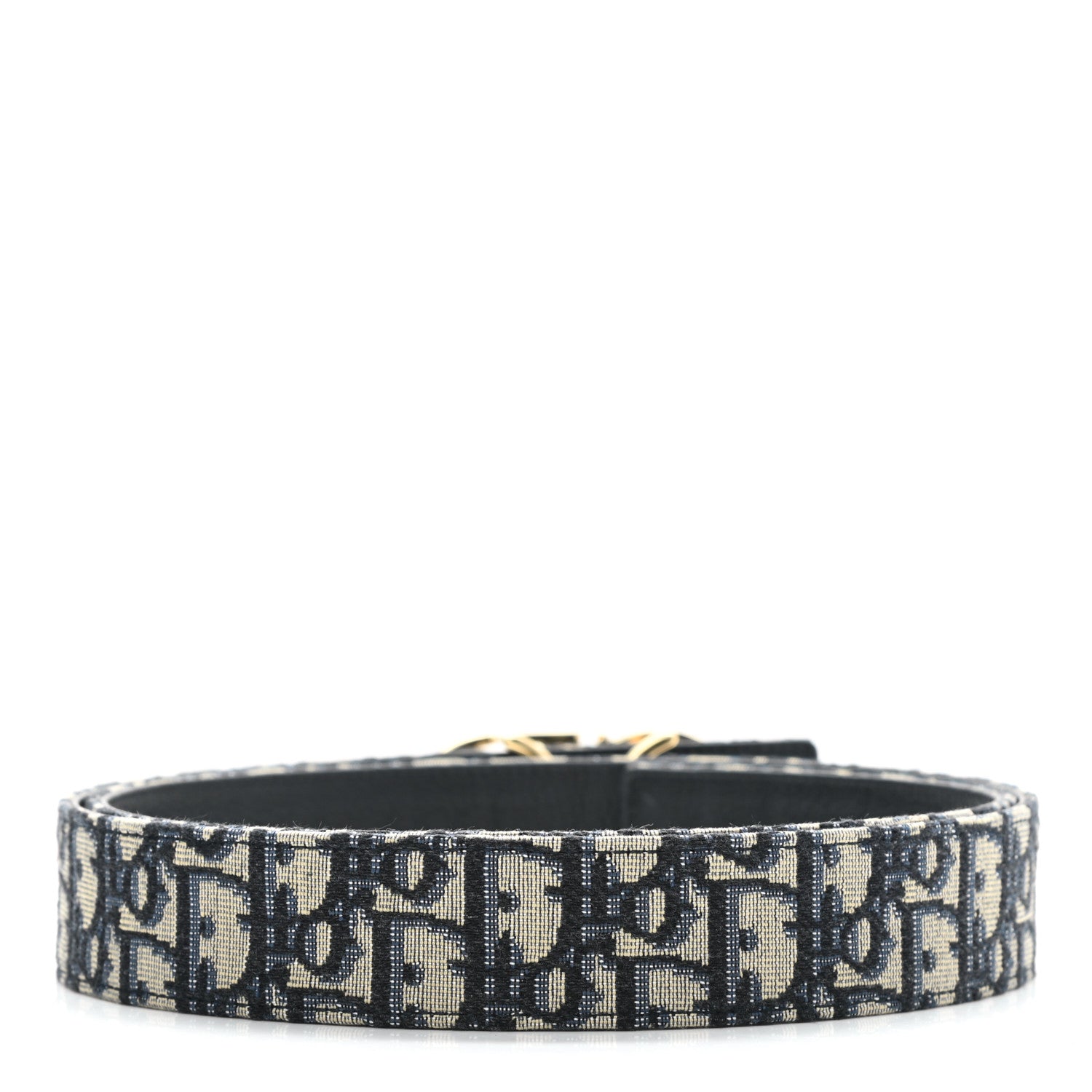 Christian Dior Oblique 30 Montaigne 35mm Belt 125 Blue 2 of 5