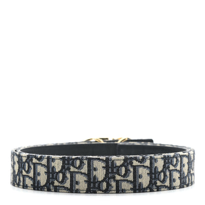 Christian Dior Oblique 30 Montaigne 35mm Belt 125 Blue 2 of 5