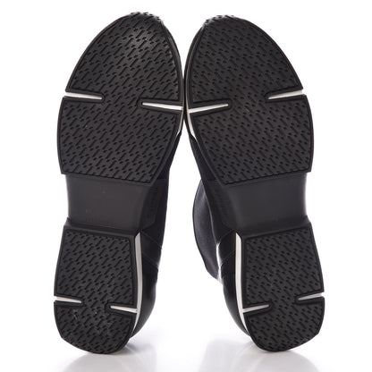 Hermes Mesh Calfskin Suede Soft Sneakers 39 Black 5 of 8