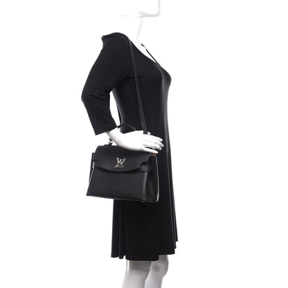 Louis Vuitton Calfskin Lockme Ever BB Black 2 of 12