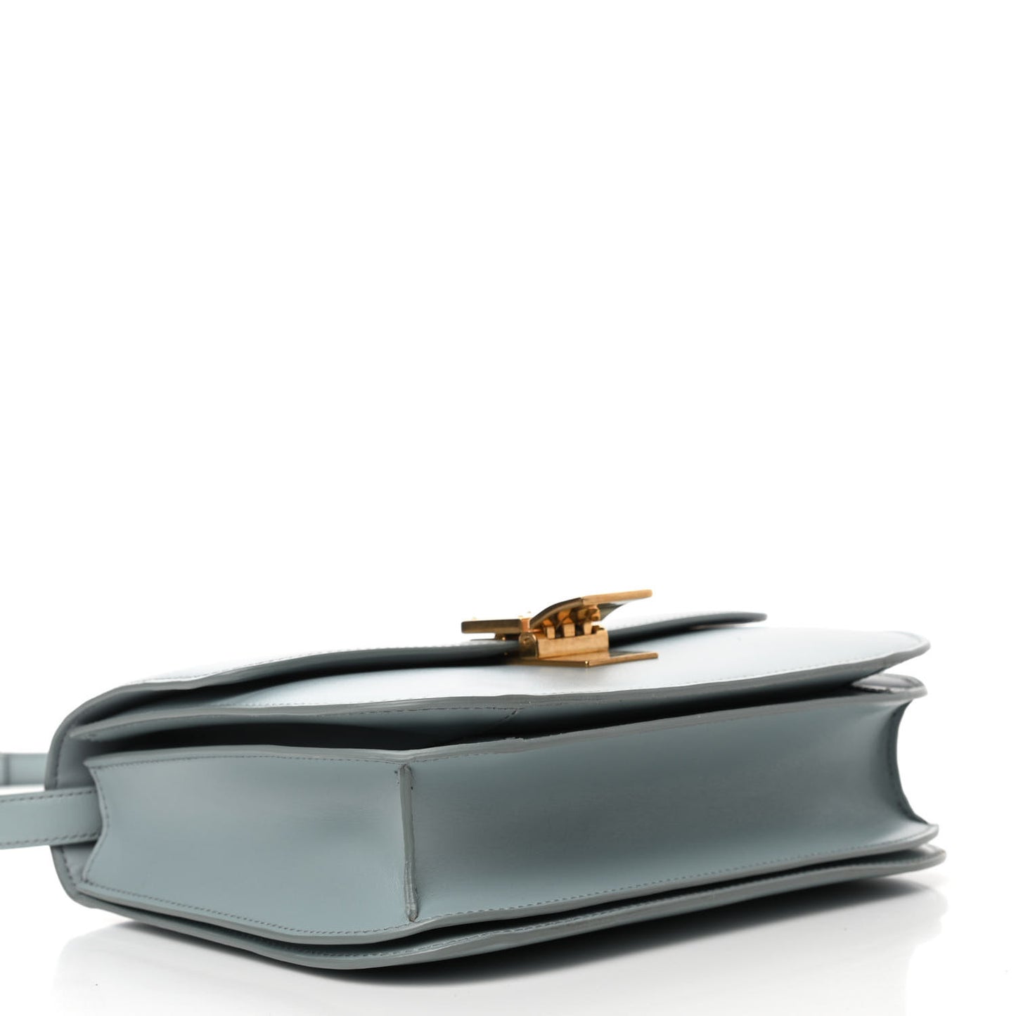 Box Calfskin Medium Classic Box Flap Bag Zinc