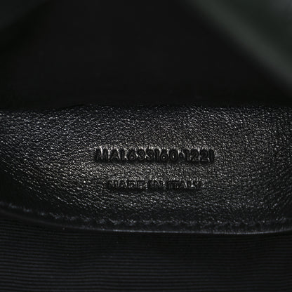 Saint Laurent Crinkled Lambskin Matelasse Monogram Baby Niki Chain Satchel Dark Green 7 of 11
