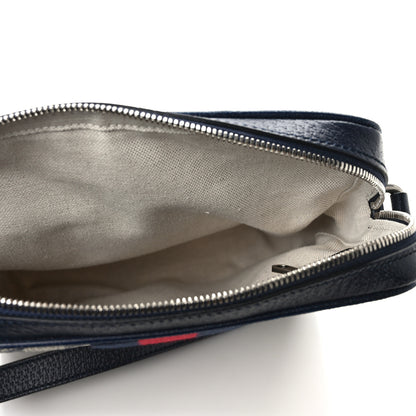 Gucci GG Supreme Monogram Textured Dollar Calfskin Web Small Ophidia Messenger Bag Beige Blue 10 of 11