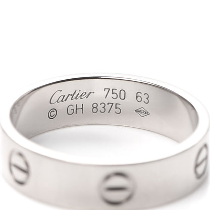 Cartier 18K White Gold 5.5mm LOVE Ring 63 10.25 4 of 4