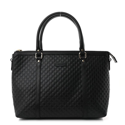 Gucci Soft Microguccissima Small Zippered Satchel Black 1 of 10
