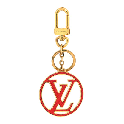 Louis Vuitton LV Circle Bag Charm Key Holder Pink Red 1 of 5
