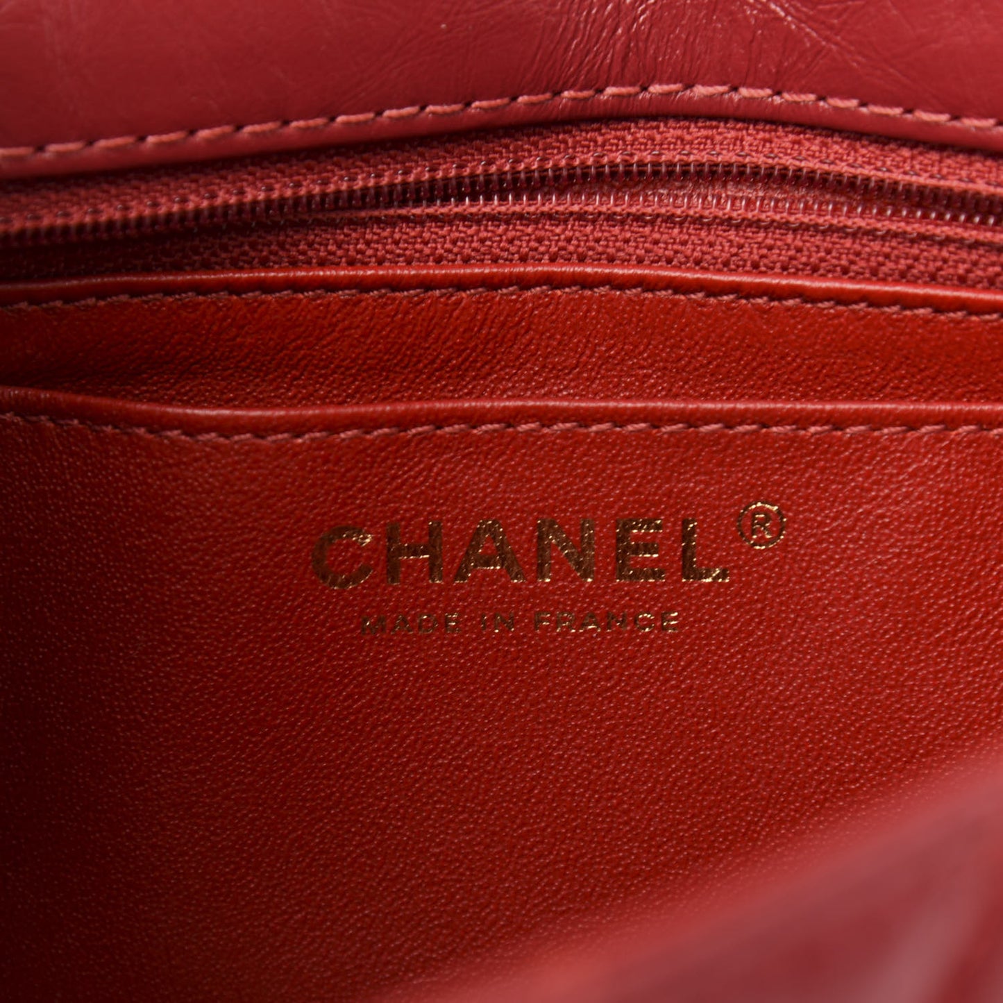 Aged Calfskin Quilted 2.55 Reissue Mini Flap Red