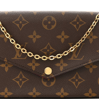 Louis Vuitton Monogram Pochette Felicie Chain Wallet Fuchsia 9 of 12